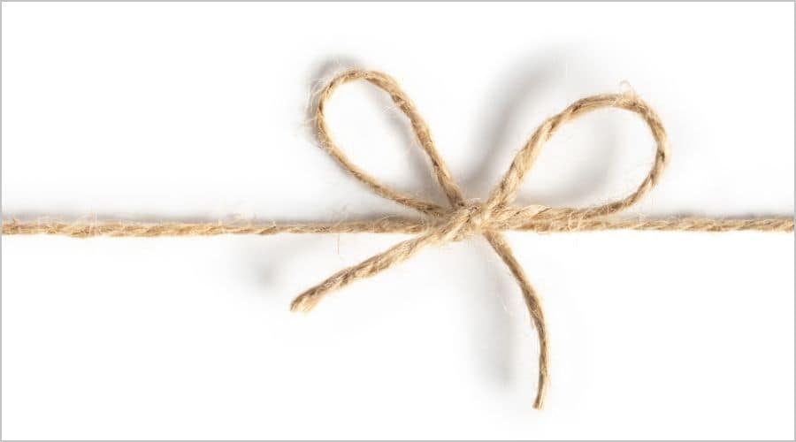 麻紐を使ったナチュラルな手提げ風アレンジ