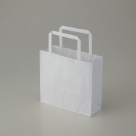 HEIKO 紙袋 H25チャームバッグ 18-2(平手) 晒白無地 50枚（18-2）