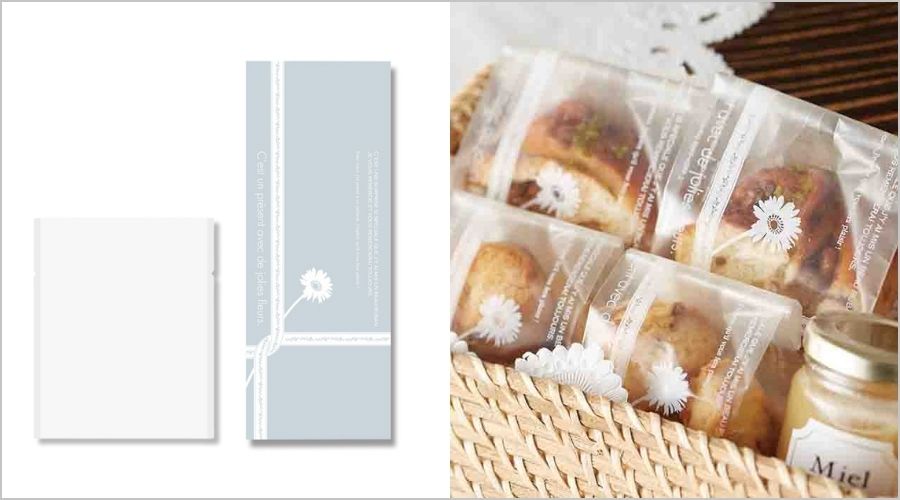 ガス袋で清潔感のあるラッピング