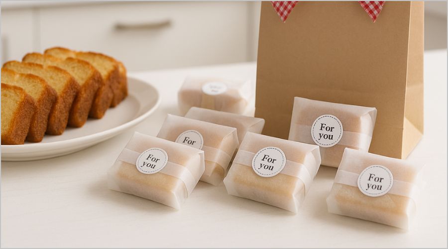 クッキングシートでラッピング