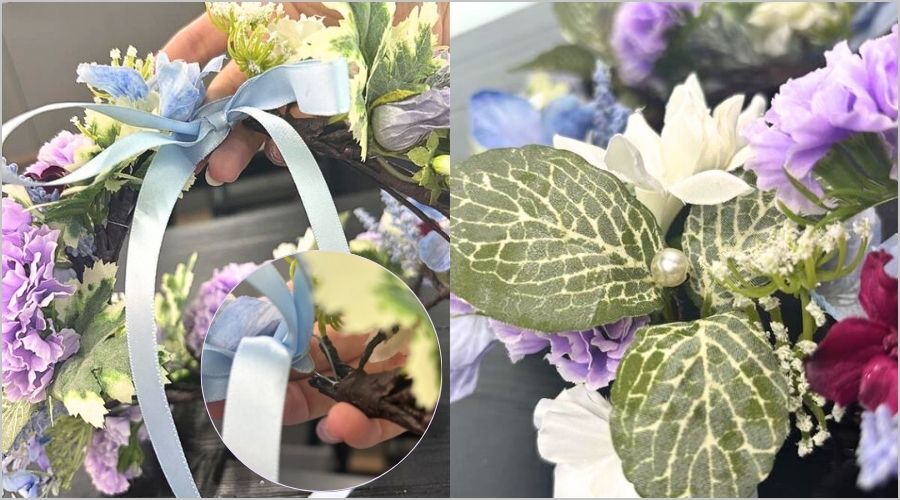 リボンや飾りでアレンジする