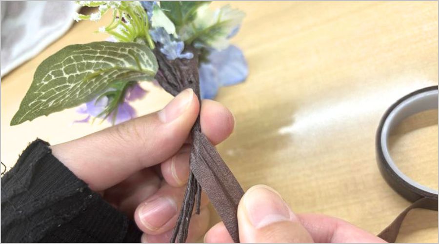 フローラルテープで繋ぐ方法01